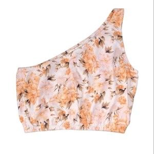 NWT American Eagle Asymmetrical Floral Cropped Top